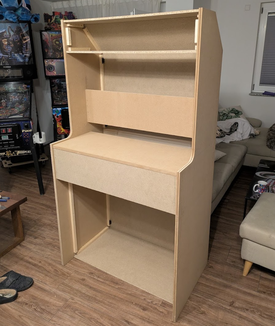 The assembled wooden construction